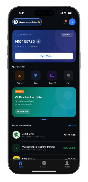 ARATEC app dashboard preview
